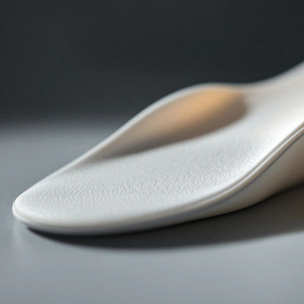 Close-up of the heel cup and arch contour